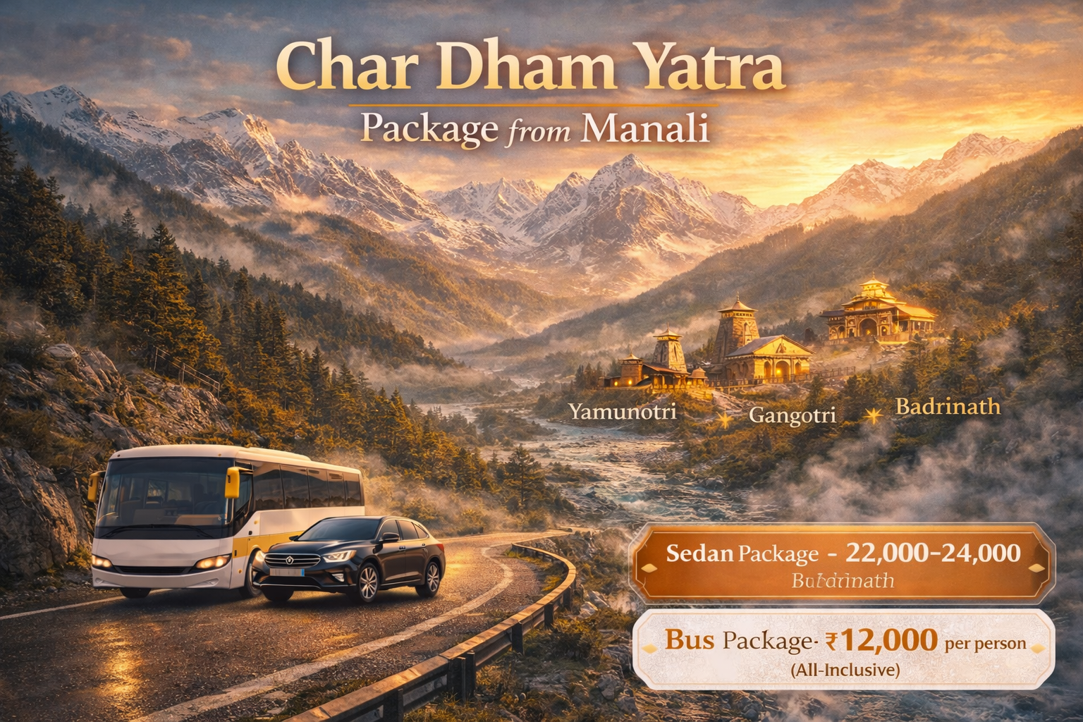 Manali To Char Dham Yatra Package