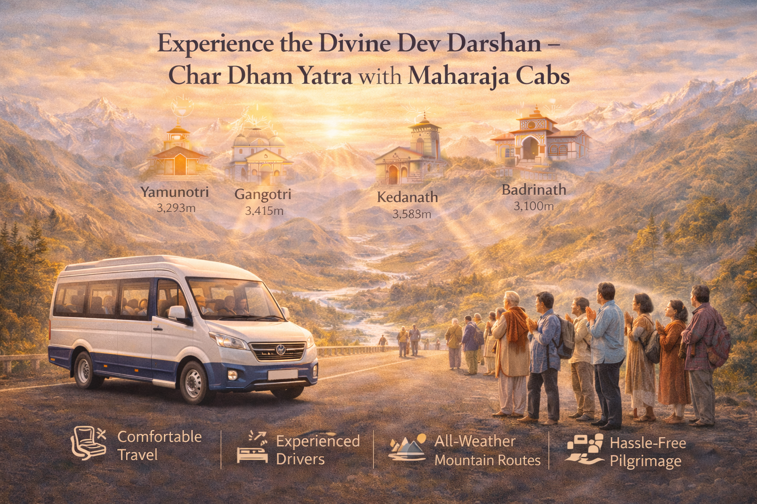 Char Dham Yatra Tour Packages by Maharaja Cabs